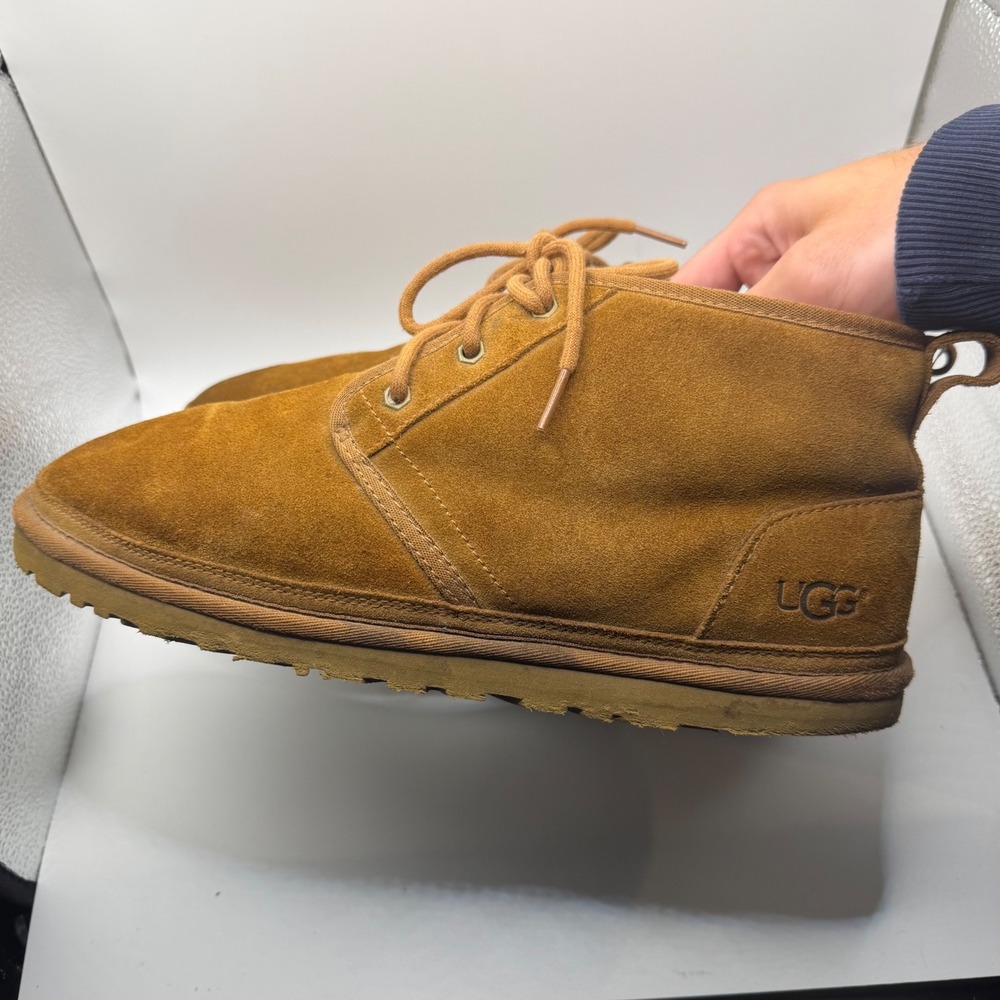 UGG Neumel Chestnut Suede Lace Up Chukka Ankle Boots Mens 11 Brown